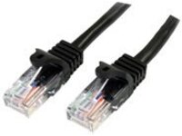 StarTech.com 3m Black Cat5e / Cat 5 Snagless Patch Cable
