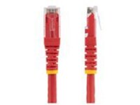 Startech 2ft CAT6 Ethernet Cable, 10 Gigabit Molded RJ45 650MHz 100W PoE Patch Cord, CAT 6 10GbE UTP Network Cable with Strain Relief, Red, Wiring is UL Certified/TIA
