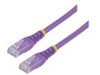 StarTech.com 50ft CAT6 Ethernet Cable, 10 Gigabit Molded RJ45 650MHz 100W PoE Patch Cord, CAT 6 10GbE UTP Network Cable with Strain Relief, Purple, Fluke Tested/Wiring is UL Certified/TIA