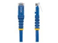 StarTech.com 50ft CAT6 Ethernet Cable, 10 Gigabit Molded RJ45 650MHz 100W PoE Patch Cord, CAT 6 10GbE UTP Network Cable with Strain Relief, Blue, Fluke Tested/Wiring is UL Certified/TIA