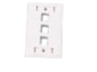 3PORT KEYSTONE WALLPLATE WHT