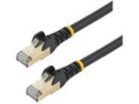 StarTech.com 14ft CAT6A Ethernet Cable, 10 Gigabit Shielded Snagless RJ45 100W PoE Patch Cord, CAT 6A 10GbE STP Network Cable w/Strain Relief, Black, Fluke Tested/UL Certified Wiring/TIA