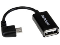 StarTech 5in Right Angle Micro USB to USB OTG Host Adapter M/F