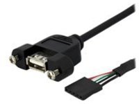 StarTech.com 3 ft Panel Mount USB A to Motherboard Header Cable F/F
