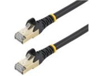 StarTech.com 1ft CAT6A Ethernet Cable, 10 Gigabit Shielded Snagless RJ45 100W PoE Patch Cord, CAT 6A 10GbE STP Network Cable w/Strain Relief, Black, Fluke Tested/UL Certified Wiring/TIA