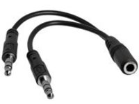 StarTech.com 3.5mm 4 Position to 2x 3 Position 3.5mm Headset Splitter Adapter