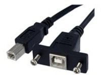 StarTech.com 1 ft Panel Mount USB Cable B to B