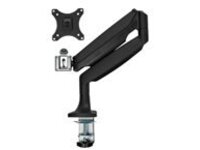 Startech Desk Mount Monitor Arm, Heavy Duty Ergonomic VESA Monitor Arm, Single Display up to 9kg, Full Motion, Height Adjustable, Articulating, Aluminum, C-Clamp/Grommet, Black