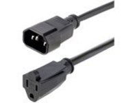 StarTech.com 1ft Standard Computer Power Adapter Cord (IEC 60320 C14 to NEMA 5-15R)