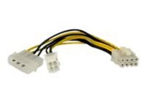 StarTech.com 6 Inch 4 Pin to 8 Pin EPS Power Adapter with LP4