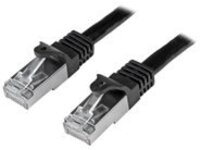 StarTech.com 5m CAT6 Ethernet Cable, 10 Gigabit Shielded Snagless RJ45 100W PoE Patch Cord, CAT 6 10GbE SFTP Network Cable w/Strain Relief, Black, Fluke Tested/Wiring is UL Certified/TIA