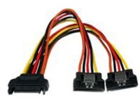 StarTech.com 6in Latching SATA Power Y Splitter Cable Adapter