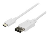 StarTech.com 6ft/1.8m USB C to DisplayPort 1.2 Cable 4K 60Hz, USB-C to DisplayPort Adapter Cable HBR2, USB Type-C DP Alt Mode to DP Monitor Video Cable, Works with Thunderbolt 3, White