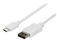 StarTech.com 6ft/1.8m USB C to DisplayPort 1.2 Cable 4K 60Hz, USB-C to DisplayPort Adapter Cable HBR2, USB Type-C DP Alt Mode to DP Monitor Video Cable, Works with Thunderbolt 3, White