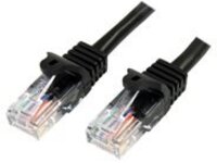 StarTech.com 0.5m Black Cat5e / Cat 5 Snagless Ethernet Patch Cable 0.5 m
