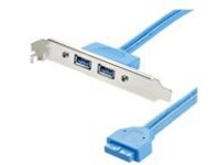StarTech 2 Port USB 3.0 A Female Slot Plate Adapter