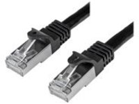 StarTech.com 3m CAT6 Ethernet Cable, 10 Gigabit Shielded Snagless RJ45 100W PoE Patch Cord, CAT 6 10GbE SFTP Network Cable w/Strain Relief, Black, Fluke Tested/Wiring is UL Certified/TIA