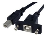 StarTech.com 3 ft Panel Mount USB Cable B to B