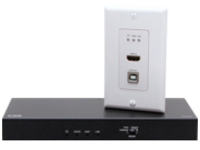 C2G HDMI HDBaseT + USB-B to A and RS232 over Cat Extender Single Gang Wall Plate Transmitter to Box Receiver
