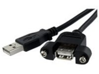 StarTech.com 3 ft Panel Mount USB Cable A to A F/M