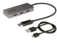 StarTech.com 3-Port MST Hub, DisplayPort to Triple HDMI Monitors, 4K 60Hz, DP 1.4 Multi-Monitor Video Adapter with 1ft (30cm) Built-in Cable, USB Powered, Windows Only
