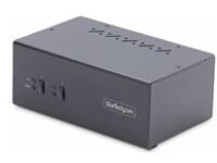 StarTech.com 2-Port Dual-Monitor DisplayPort KVM Switch, 4K 60Hz, 2x USB 5Gbps Hub Ports, 2x USB 2.0 HID Ports, Hotkey and Push-Button Switching, TAA Compliant