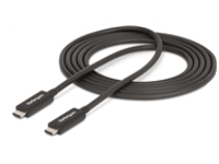 StarTech.com 6ft (2m) Active Thunderbolt 4 Cable, 40Gbps, 100W PD, 4K/8K, Intel Certified, Compatible w/Thunderbolt 3/USB 3.2/DisplayPort (A40G2MB-TB4-CABLE)