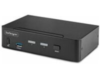StarTech.com 2-Port DisplayPort KVM Switch, 8K 60Hz / 4K 144Hz, Single Display, DP 1.4, 2x USB 3.0 Ports, 4x USB 2.0 HID Ports, Push-Button &amp; Hotkey Switching, TAA Compliant