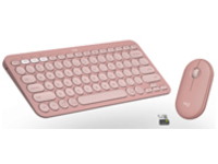 Logitech Pebble 2 Combo, Wireless Keyboard and Mouse, Tonal Rose
