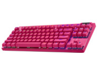 Logitech G PRO X TKL LIGHTSPEED Wireless Gaming Keyboard, Tactile Switches (GX Brown), Magenta