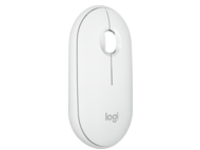Logitech Pebble Mouse 2 M350s Slim Bluetooth Wireless Mouse, Tonal White