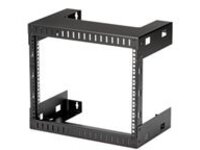 StarTech.com 8U 19&quot; Wall Mount Network Rack, 12&quot; Deep 2 Post Open Frame Server Room Rack for Data/AV/IT/Computer Equipment/Patch Panel with Cage Nuts &amp; Screws 200lb Weight Capacity, Black