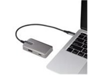 StarTech.com USB C Multiport Adapter, USB-C to 4K 60Hz HDMI 2.0, 100W Power Delivery Pass-through (PD 3.0), 3-Port 10Gbps USB Hub, USB Type-C Mini Dock, 10&quot; (25cm) Cable