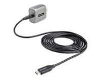 Startech 30W USB-C Wall Charger, Portable GaN Charger with USB Power Delivery, USB-IF Certified, 6ft Cable, USB C Power Adapter w/ 5V/9V/12V/15V/20V Fast Charging