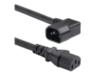 StarTech 6ft (1.8m) Heavy Duty Power Cord, Right Angle IEC 60320 C14 to C13, PDU Power Cord, 15A 250V, 14AWG, Heavy Gauge PDU Power Cable