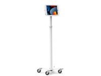 Compulocks iPad 10th-11th (A16) Gen Space Enclosure Medical Rolling Cart Plus Hub White