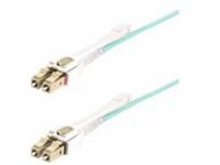Startech 10m (30ft) LC to LC (UPC) OM4 Multimode Fiber Optic Cable w/Push Pull Tabs, 50/125µm, 100G Networks, Bend Insensitive, Low Insertion Loss