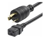 StarTech 6ft (1.8m) Heavy Duty Power Cord, Twist-Lock NEMA L6-20P to IEC 60320 C19, 20A 250V, 12AWG, Black AC Power Cable, Heavy Gauge Power Cable