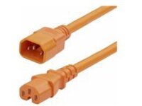 StarTech 6ft (1.8m) Heavy Duty PDU Power Cord, IEC 60320 C14 to C15, 15A 250V, 14AWG, Orange PDU Power Cable, Heavy Gauge Power Cable