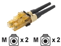 OM1 LC DUPLEX CONN BEIGE/BLACK
