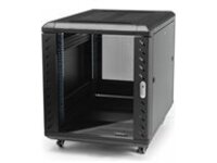 StarTech.com 15U 19" Server Rack Cabinet, 4 Post Adjustable Depth (6-32") Locking Knock Down Network/Computer Equipment Enclosure, Mobile with Glass Door & Casters, HP ProLiant ThinkServer