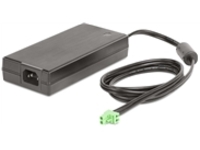 StarTech.com 160W Universal DC Power Adapter (24V/6.6A), 2-Wire Cord and 2/3-Pin Terminal Blocks, 100-240V AC/DC External Power Supply for Industrial USB Hubs, NA/UK/EU/ANZ Cords