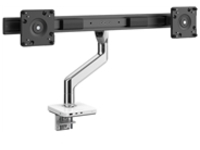 Humanscale M8.1 - Mounting kit (dual bracket, 2 VESA adapters (black), desk clamp base, angled / dynamic link)