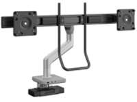 Humanscale M8.1 - Mounting kit (dual bracket, 2 VESA adapters (black), desk clamp base, angled / dynamic link, crossbar)