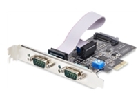 StarTech.com 2-Port Serial PCIe Card, Dual-Port PCI Express to RS232/RS422/RS485 (DB9) Serial Card, Low-Profile Brackets Incl., 16C1050 UART, TAA-Compliant, Windows/Linux, TAA Compliant