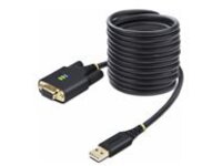 StarTech.com 10ft (3m) USB to Null Modem Serial Adapter Cable, Interchangeable DB9 Screws/Nuts, COM Retention, USB-A to RS232, FTDI, Level-4 ESD Protection, Windows/macOS/ChromeOS/Linux