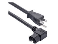 StarTech.com 8ft (2.4m) Heavy Duty Power Cord, NEMA 5-15P to Right Angle C15, 15A 125V, 14AWG, Heavy Gauge PDU Power Cable, Replacement AC Power Cord
