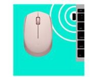 Logitech M170 Wireless Mouse, Ambidextrous, Rose