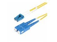 StarTech.com 50m (164ft) LC to SC (UPC) OS2 Single Mode Duplex Fiber Optic Cable, 9/125&#xB5;m, Laser Optimized, 10G, Bend Insensitive, Low Insertion Loss