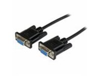 StarTech.com 1m Black DB9 RS232 Serial Null Modem Cable F/F